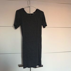 Black and White Striped Dress